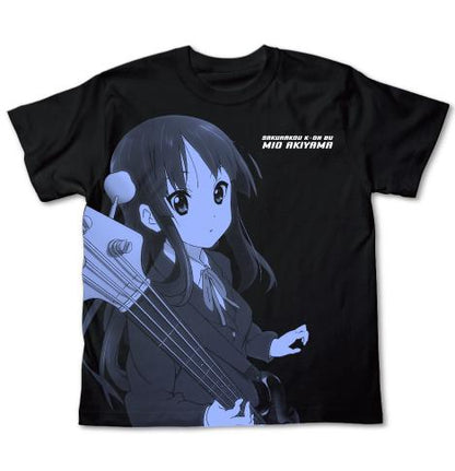輕音少女! XL尺寸 秋山澪全印花T恤/黑色