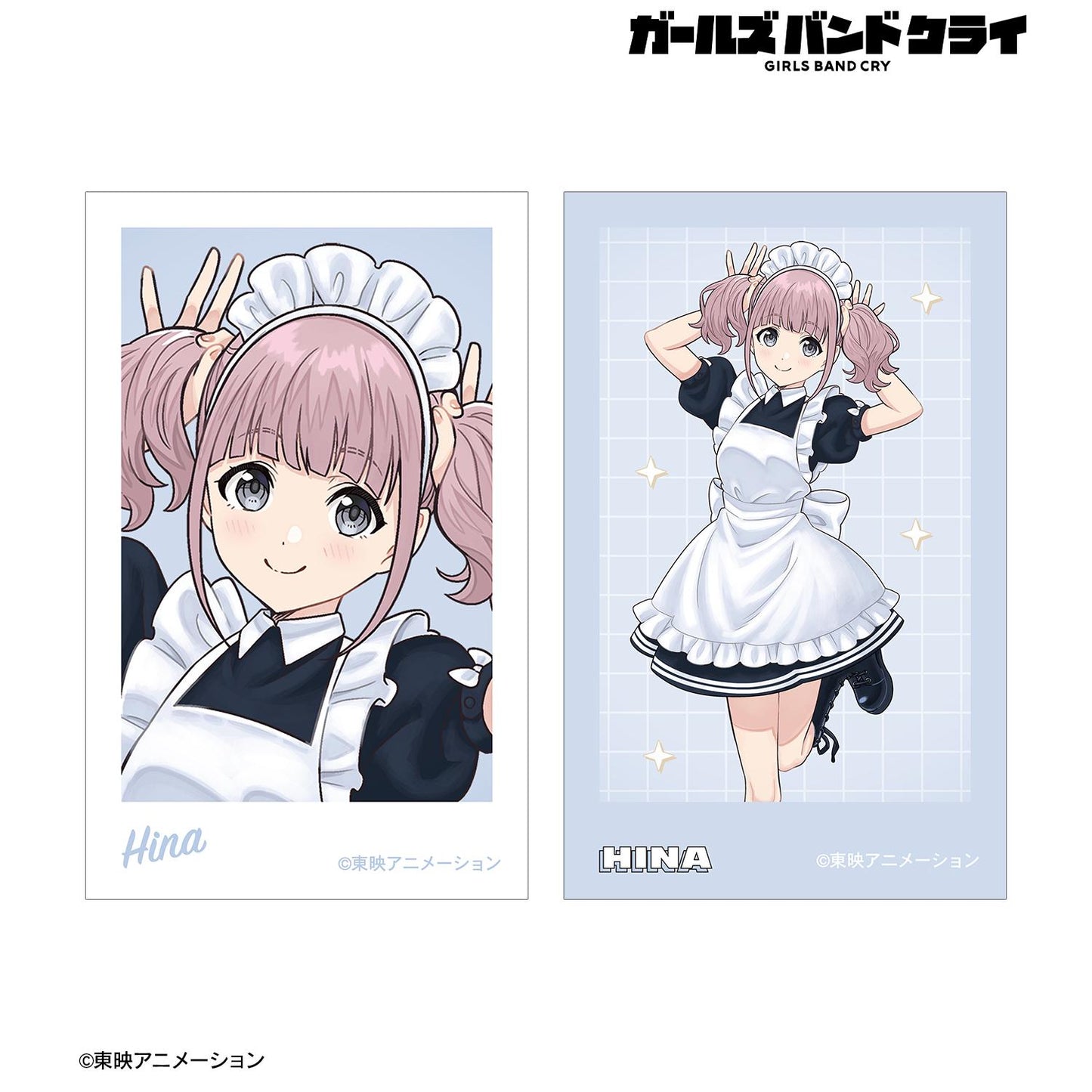 《哭泣少女樂隊》_描き下ろし 雛女 侍女風ver. 即時相機風插畫卡片2張組合