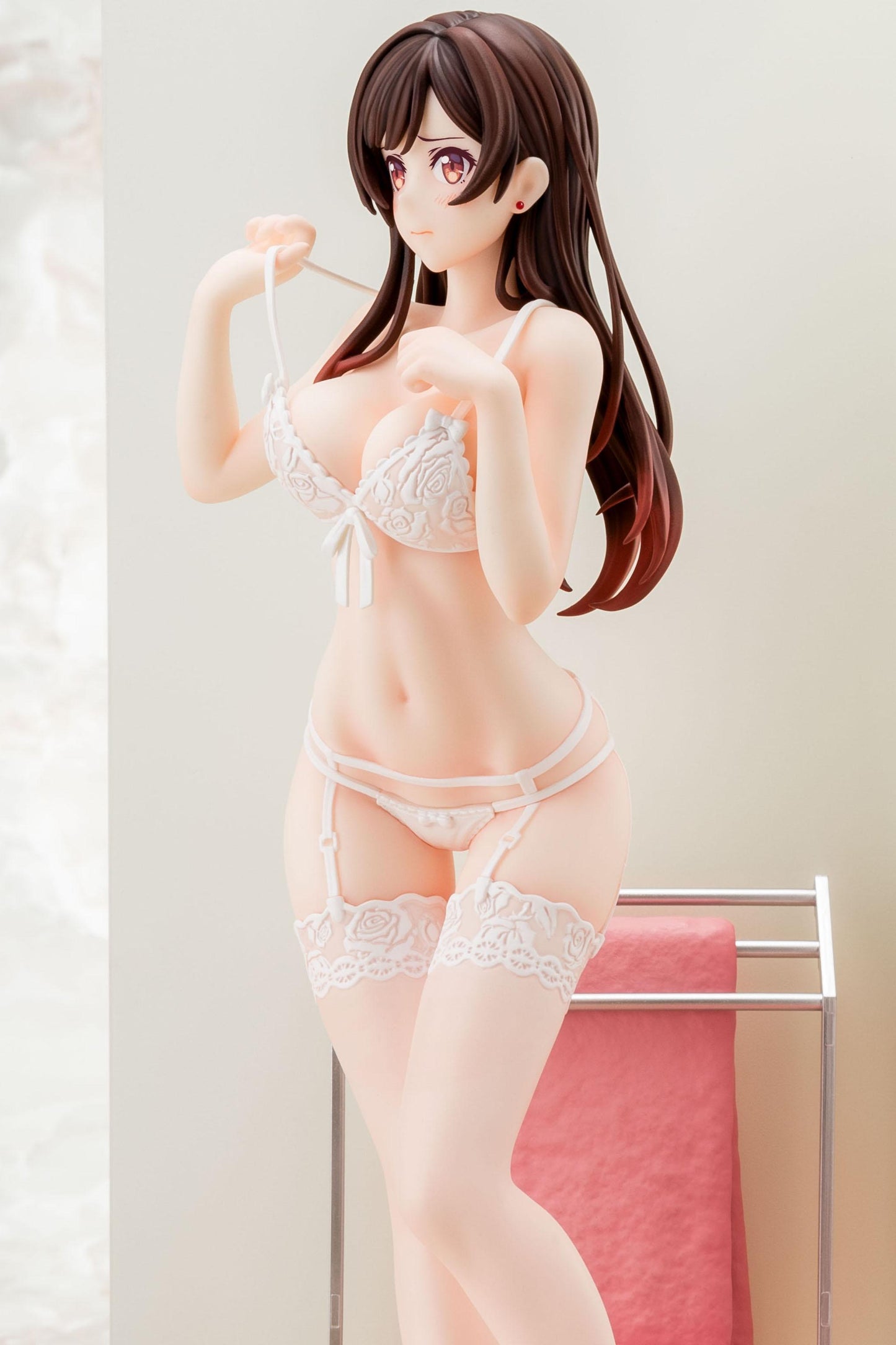《租借女友》- 水原千鶴 透明蕾絲內衣手辦 天使白Ver.