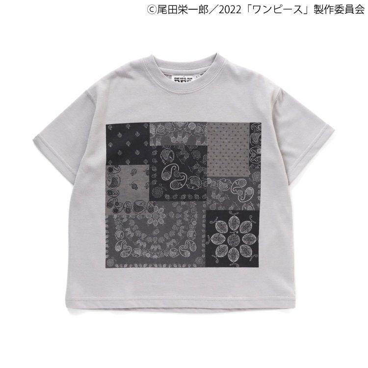 ONE PIECE 印花衛衣帶織物貼布