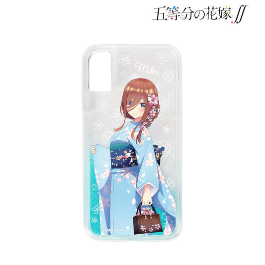 《五等分的新娘》∬_描き下ろし插圖 三玖 櫻花和裝版 閃亮iPhone手機殼(適用機型/iPhone 11)