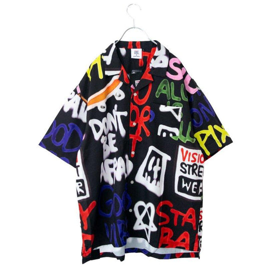 VISION STREET WEAR 格爾尼卡圖案襯衫 黑色 (CT7116BK)