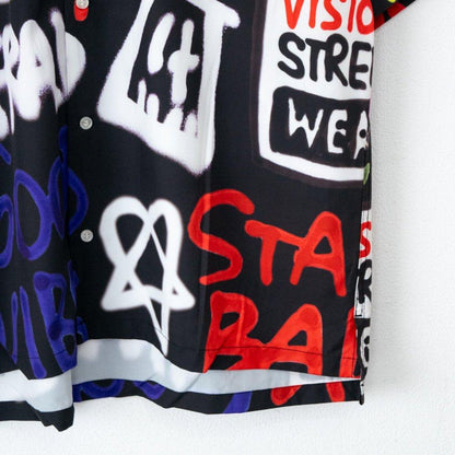 VISION STREET WEAR 格爾尼卡圖案襯衫 黑色 (CT7116BK)