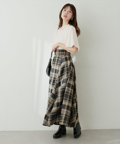 氣球袖混紡針織衫