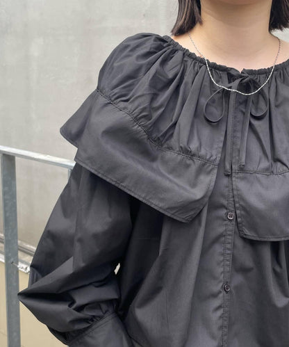 【3色展開】中長款領口襯衫