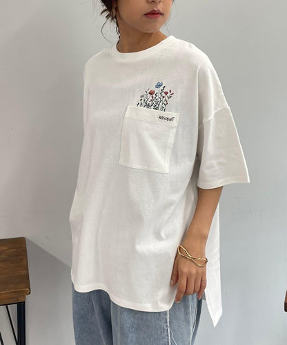 【NAO】口袋刺繡T-shirt