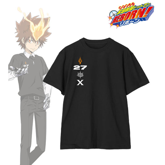 《家庭教師HITMAN REBORN!》_(尺碼/L)_描繪版 沢田 綱吉 休閒裝版 著用T恤 男士