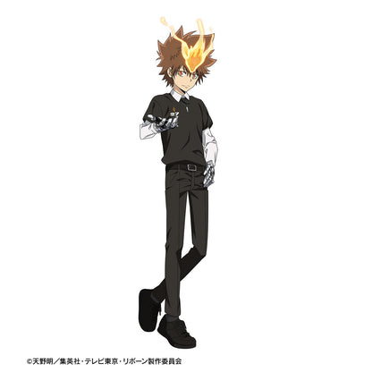 《家庭教師HITMAN REBORN!》_(尺碼/L)_描繪版 沢田 綱吉 休閒裝版 著用T恤 男士