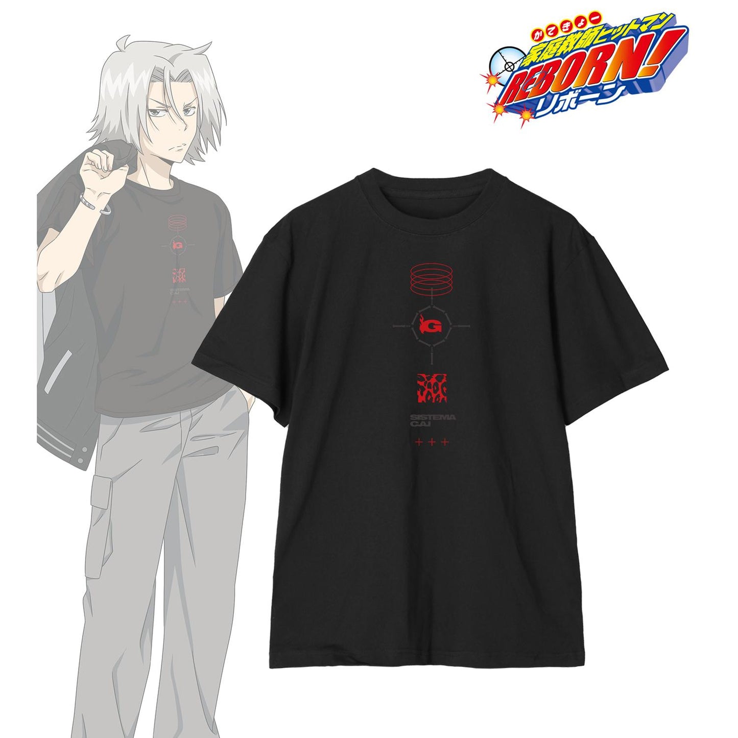 《家庭教師HITMAN REBORN!》_(尺碼/XL)_描繪設計 獄寺 隼人 休閒風格T恤女款