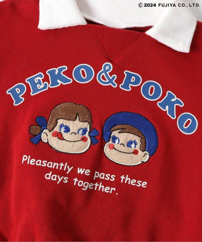 【連衣裙】PEKO＆POKO 帶領子的衛衣