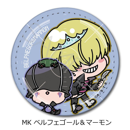 《家庭教師HITMAN REBORN!》- 圓形真皮徽章 MK 貝爾菲戈&瑪蒙