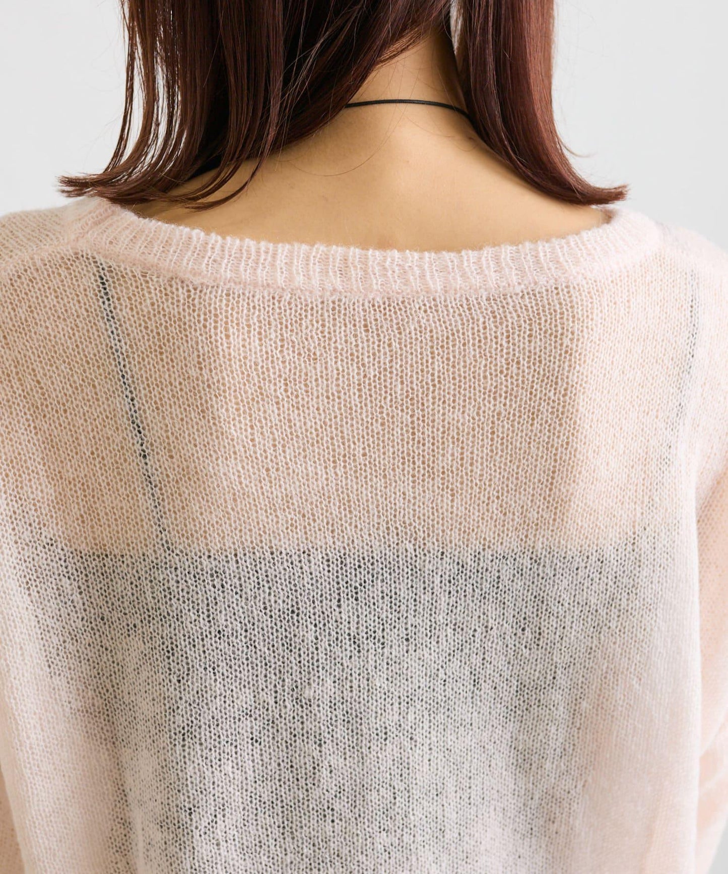 刺繡薄紗針織衫