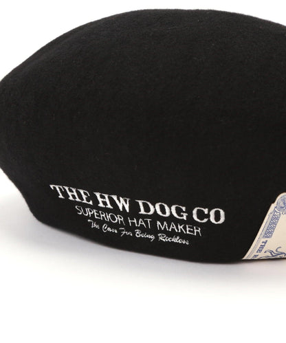 H.W.DOG&CO. 刺繡大貝雷帽