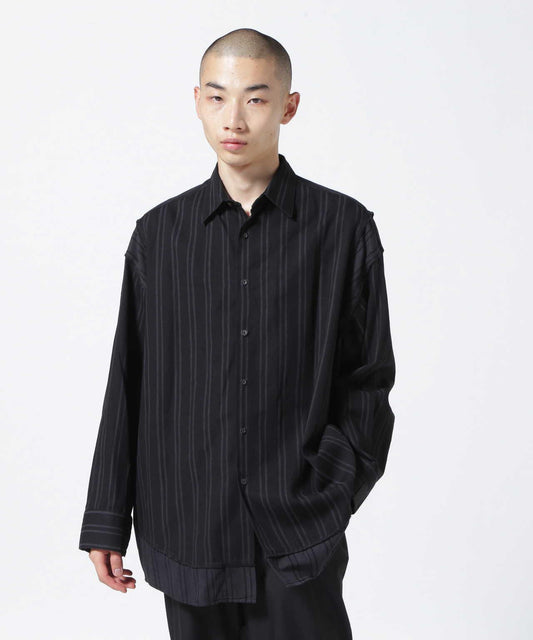 N.HOOLYWOOD × MINEDENIM / BD.漂白條紋 NHW 長袖襯衫