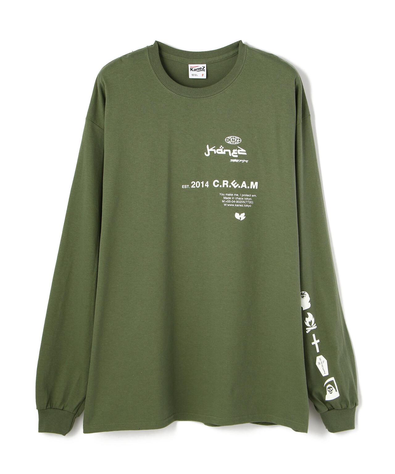 KaneZ/凱恩茲/圖形印花長袖T恤/C.R.E.A.M 長袖T恤