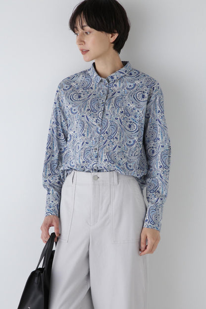 自由花紋修身PT襯衫