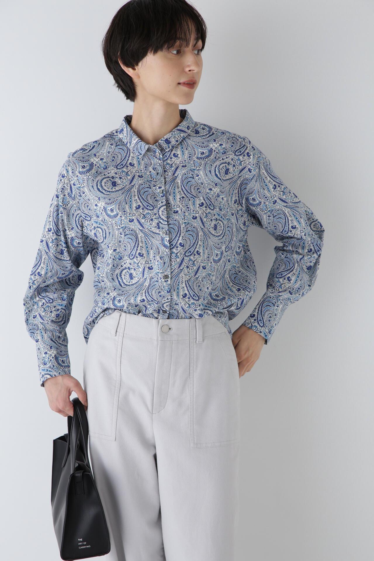 自由花紋修身PT襯衫