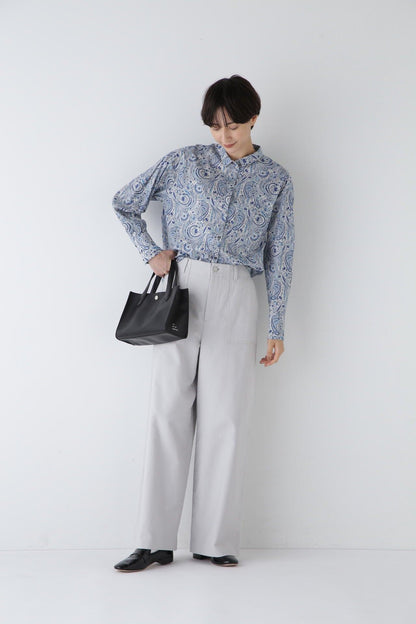 自由花紋修身PT襯衫