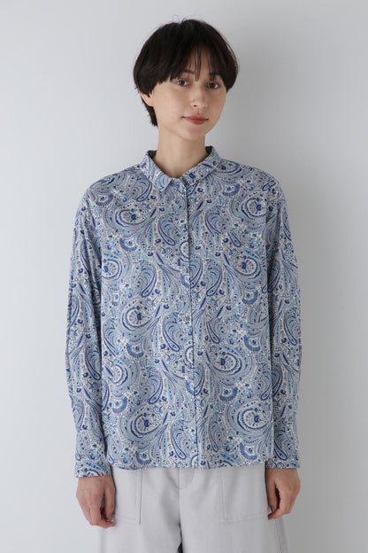 自由花紋修身PT襯衫