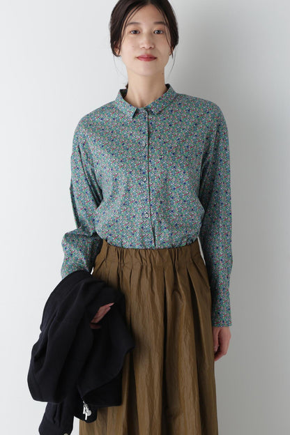 自由花紋修身PT襯衫