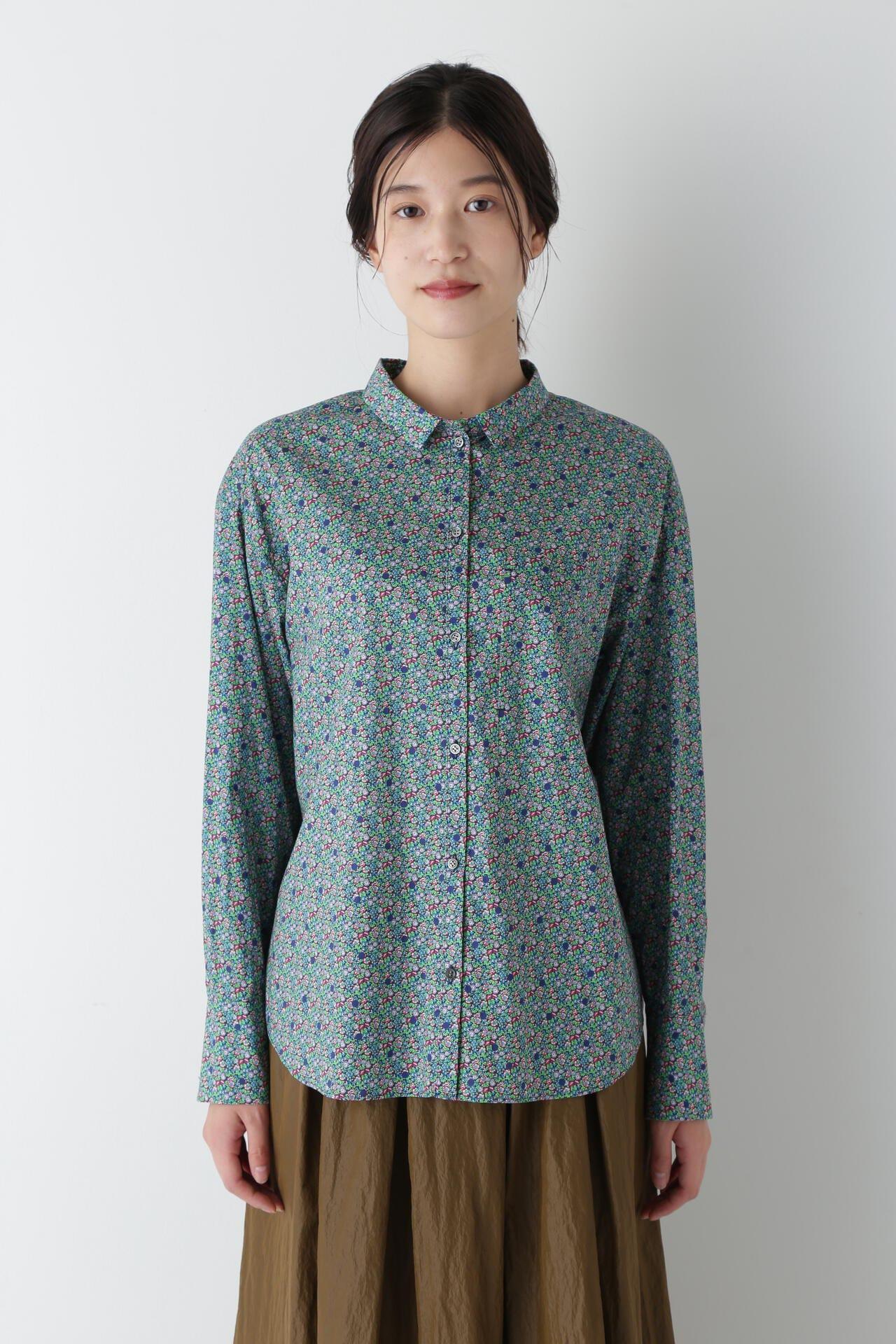 自由花紋修身PT襯衫