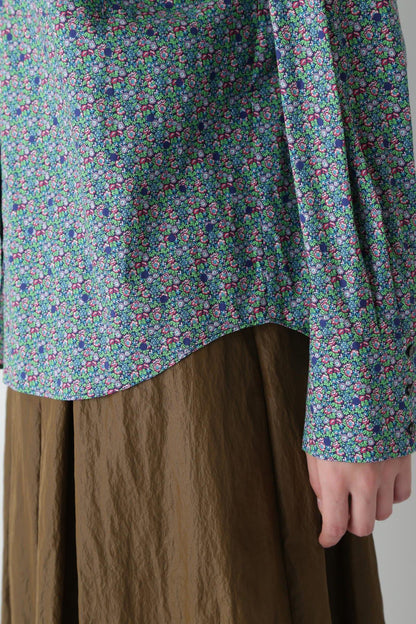 自由花紋修身PT襯衫