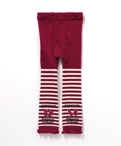 條紋裝飾一點設計緊身褲