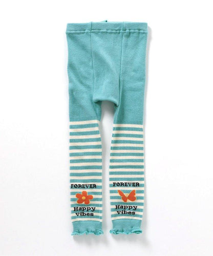 條紋裝飾一點設計緊身褲