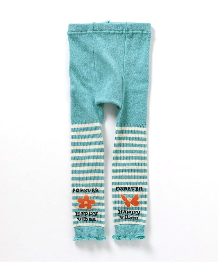 條紋裝飾一點設計緊身褲