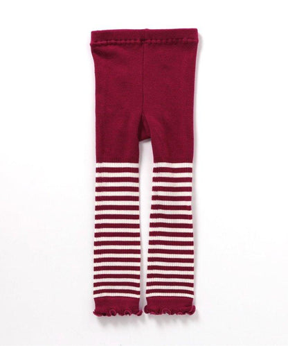 條紋裝飾一點設計緊身褲