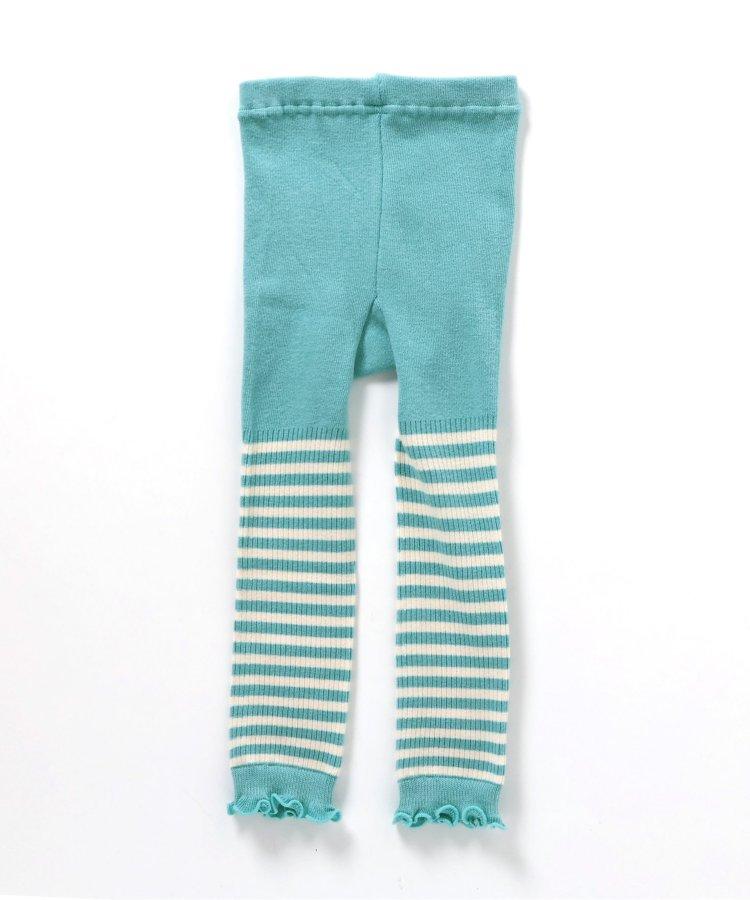 條紋裝飾一點設計緊身褲