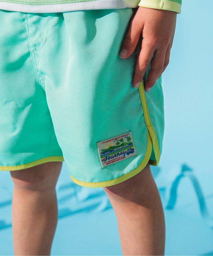 拼接海灘短褲4分褲_UV防曬泳裝