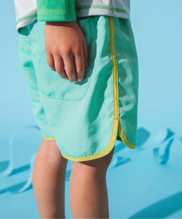 拼接海灘短褲4分褲_UV防曬泳裝