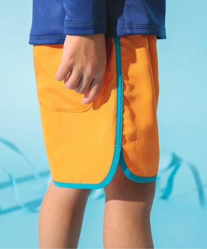 拼接海灘短褲4分褲_UV防曬泳裝