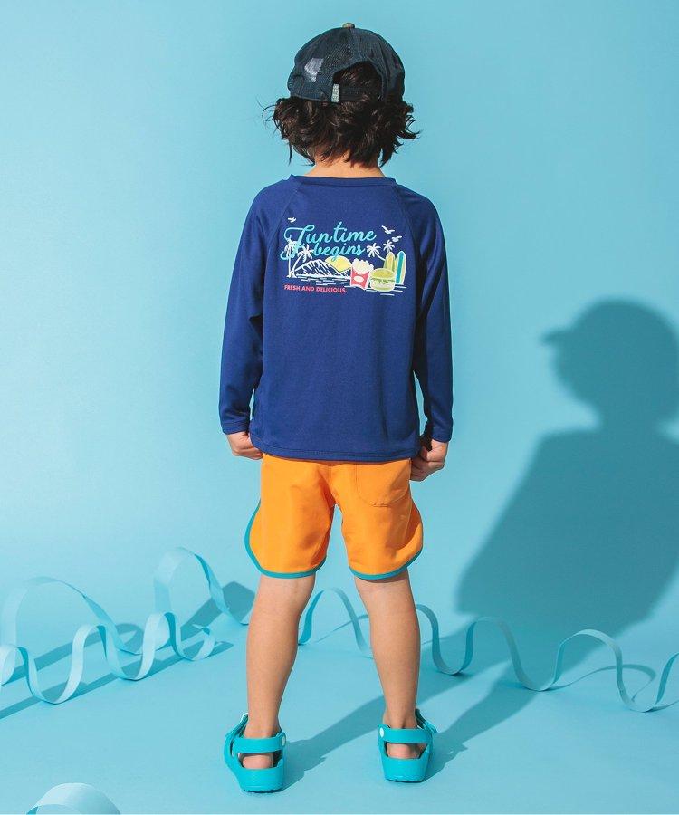 拼接海灘短褲4分褲_UV防曬泳裝