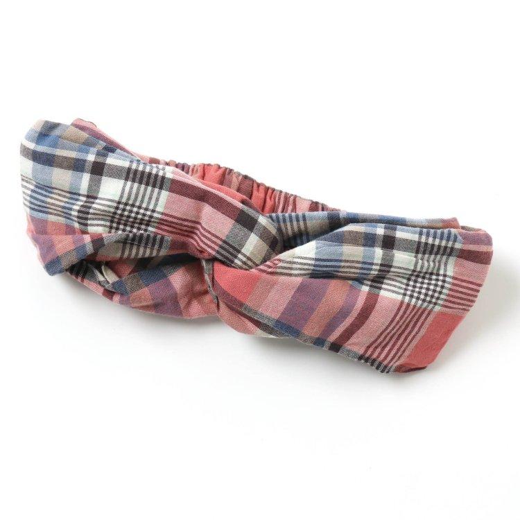 格紋髮帶