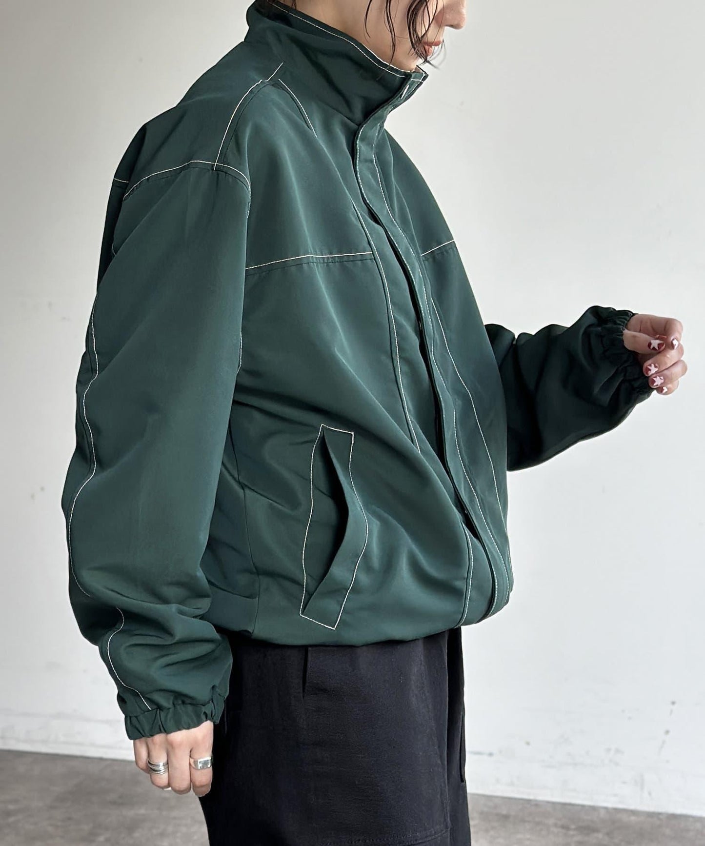 立領針織夾克