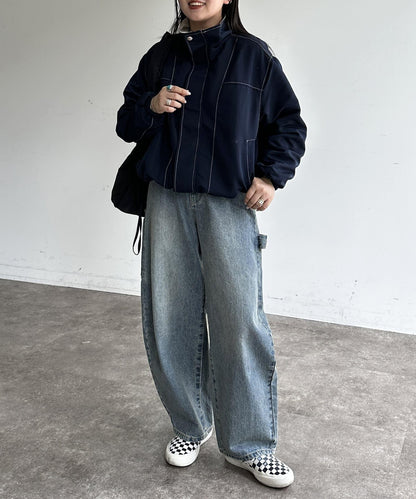 立領針織夾克