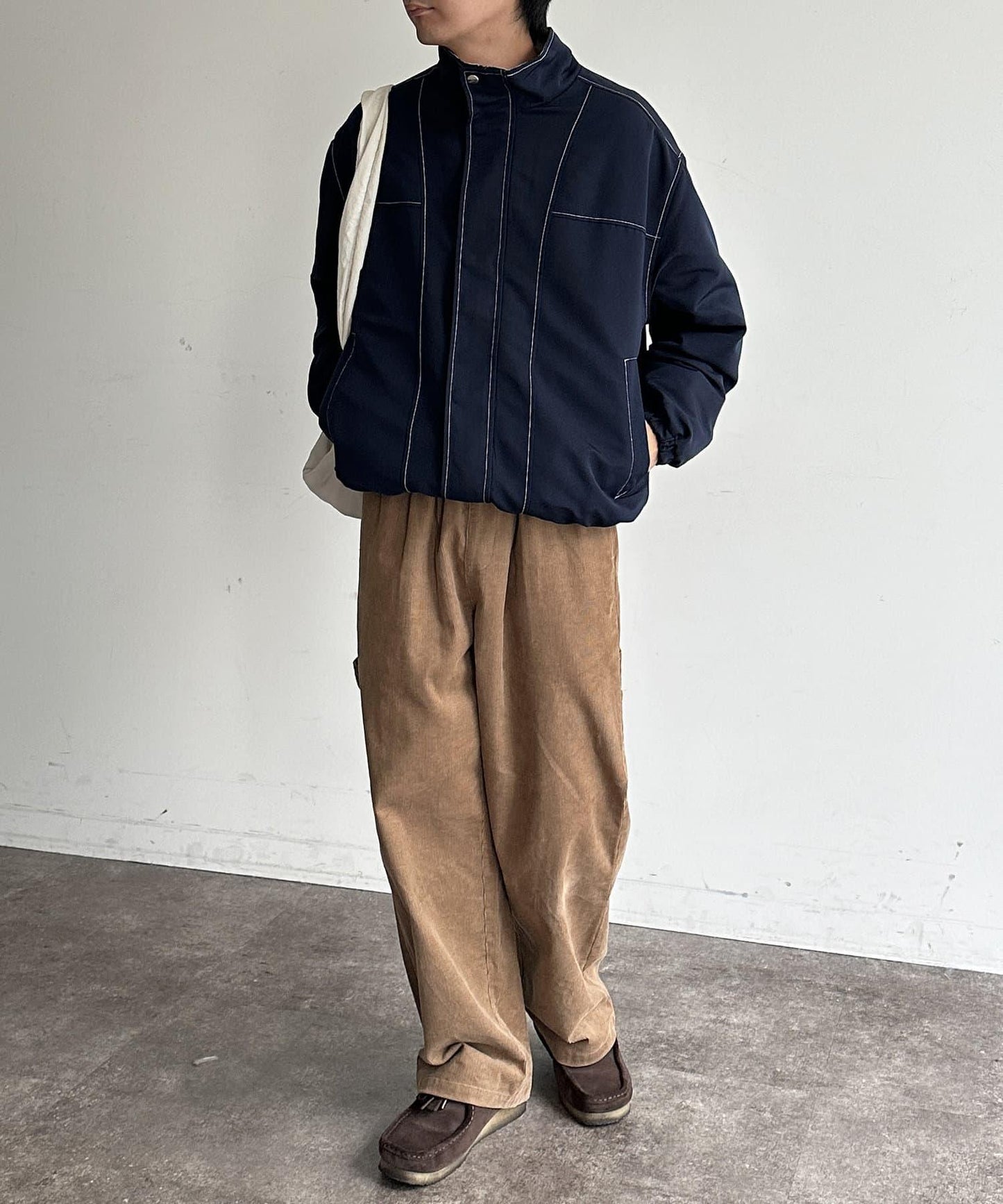 立領針織夾克