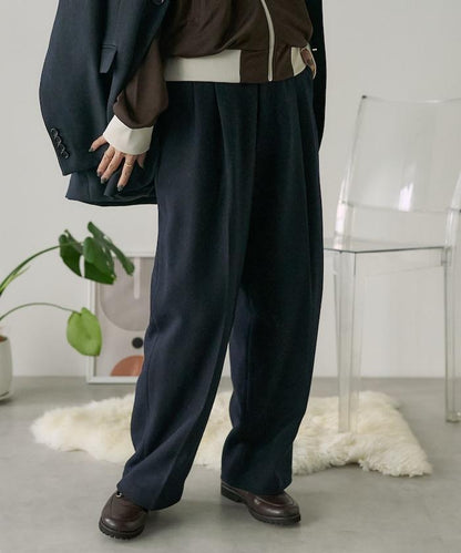 羊毛闊腿褲