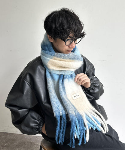 厚重格紋圍巾