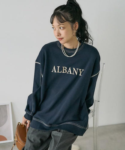 配色拼接 刺繡衛衣