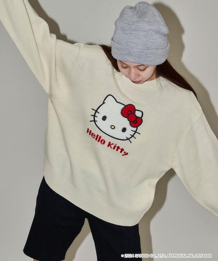 "HELLO KITTY/《Hello Kitty》" 相良刺繡針織衫 限定推出