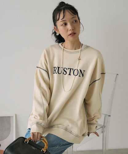 配色拼接 刺繡衛衣