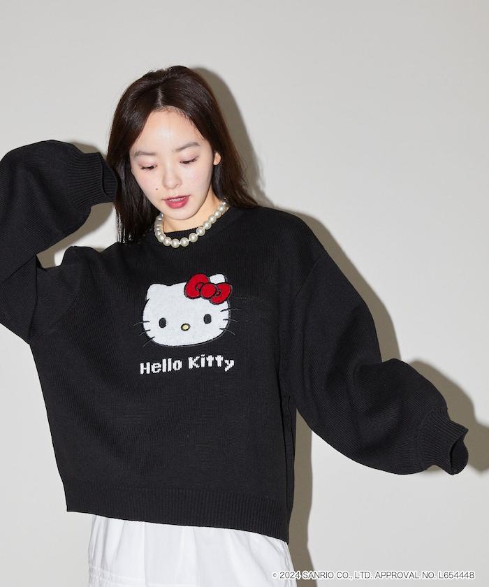 "HELLO KITTY/《Hello Kitty》" 相良刺繡針織衫 限定推出