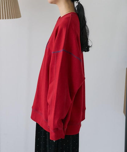 配色拼接 刺繡衛衣