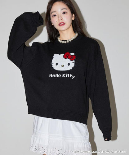 "HELLO KITTY/《Hello Kitty》" 相良刺繡針織衫 限定推出