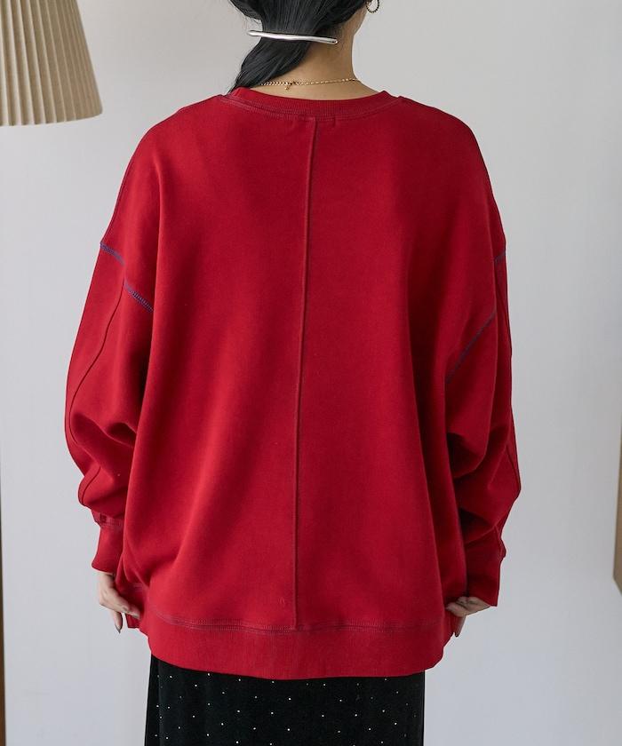 配色拼接 刺繡衛衣