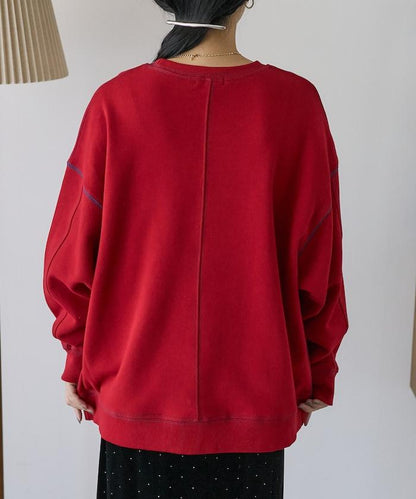 配色拼接 刺繡衛衣