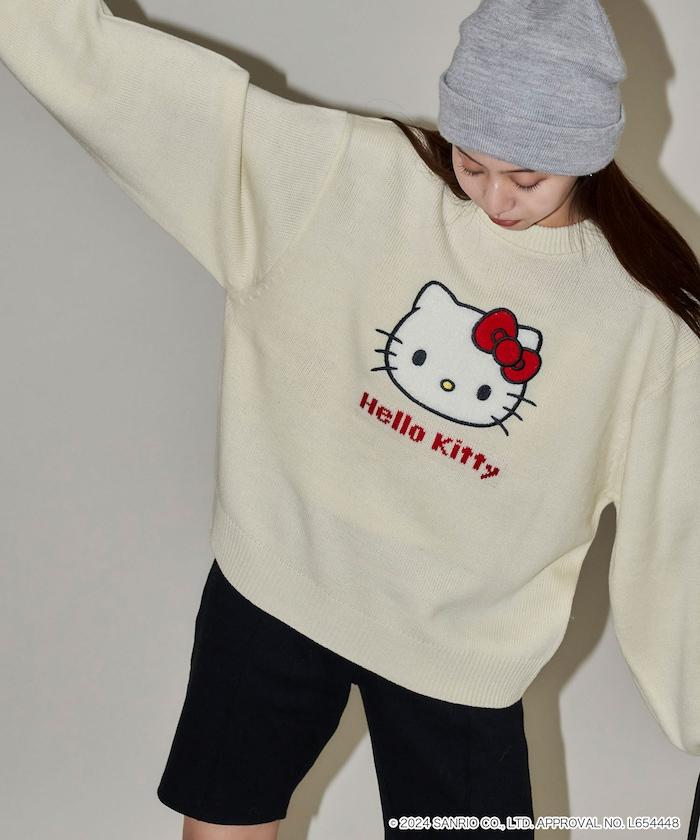 "HELLO KITTY/《Hello Kitty》" 相良刺繡針織衫 限定推出